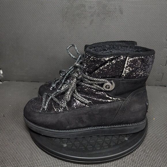 G By Guess Aylan Glitter Boots Womens Sz 10M Black Booties - Picture 3 of 10